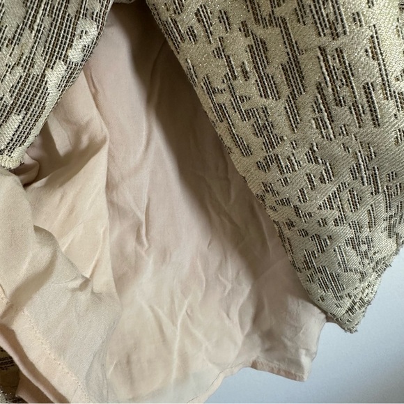 Moulinette Soeurs x Anthropologie April Textured-Jacquard Gold Dress Size 2 - Picture 10 of 16